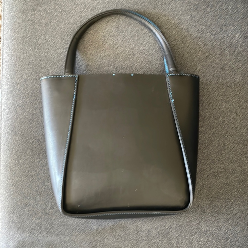 ZARA TWO TONE MED TOTE/SHOPPER BAG RIGID STYLE/SHOULDER STRAP